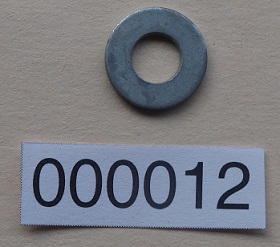 1/4in plain washer : Zinc plated - Various positions