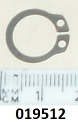 Circlip : Front brake pivot pin : Twin leading shoe brake - Also Mk3 gearbox quadrant shaft