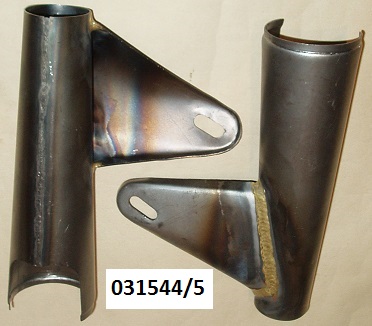 Headlamp brackets : Pair : Main fork tube cover - 1965 onwards : Slotted hole