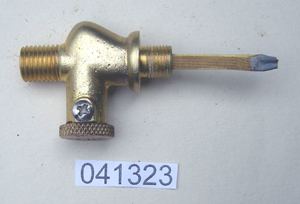 Petrol tap : Lightweights only : 7/16 petrol tank thread - Use 1/8 BSP fittings : Plunger type : Brass with cork seal