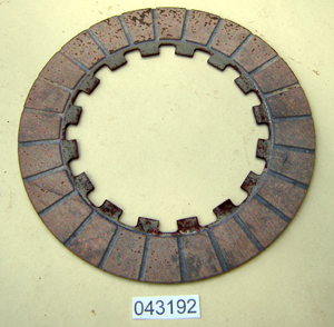 Clutch plate : Friction : Inner tang : Surflex - Bonded type : Post 1959