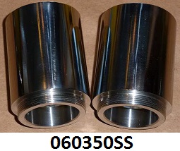 Fork oil seal holders : Pair : Early type pre 1970 - Stainless steel