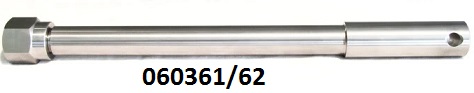 Front wheel spindle and nut : Stainless steel : UNF thread - Can be used on all 7 3/8 inch wide Roadholder forks 