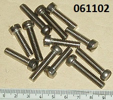 Screw set : Timing cover  : Dominator : Pre 1970 Commando - Slotted : Stainless steel