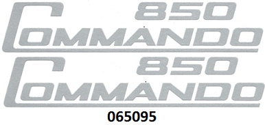 Decal : Side panel : Pair - 850 Commando : Silver