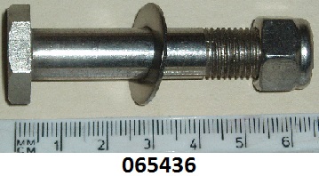 Side stand bolt : Post 72 long stand - Including nut and washers : Stainless steel