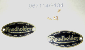 Fork badge : Pair - Roadholder fork : Includes rivets