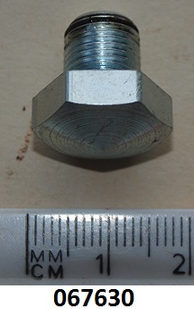 Oil tank drain plug : Plated - Primary chain case