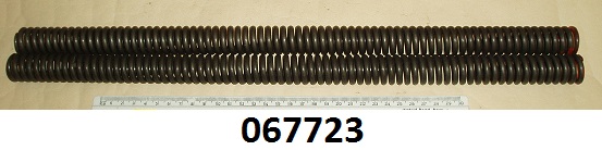 Fork Springs : Pair : Short Roadholder forks : Red rating - 18.687 inches long : Can be used on Lightweights