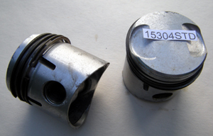 Piston set : Engine set of 2 : 250cc : 60mm standard bore - Genuine Hepolite : NOS shop soiled