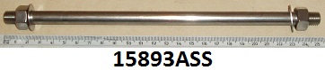 Rod : Rear mudguard and engine plate support tube - F/Bed frame : Stainless steel : Includes nut and washers