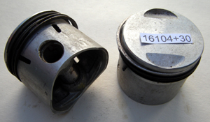 Piston assembly (1 only) : Electra - Inc Rings no gudgeon pin
