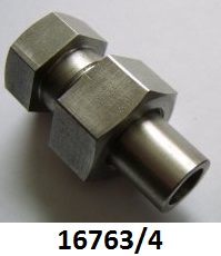 Centre stand pivot bolt and nut - Featherbed frames : Stainless steel
