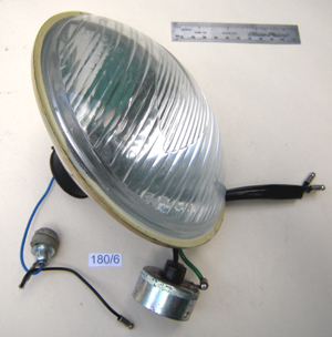Headlight lens : 6.1/2 inch : Bulb holders included - Pattern Wipac type
