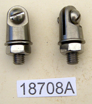 Number plate pillar assembly : Pair : Front - Stainless steel