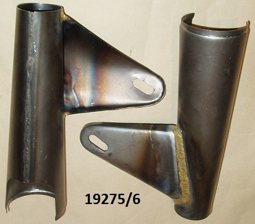 Headlamp brackets : Pair : Bare metal - Main fork tube cover and lamp bracket