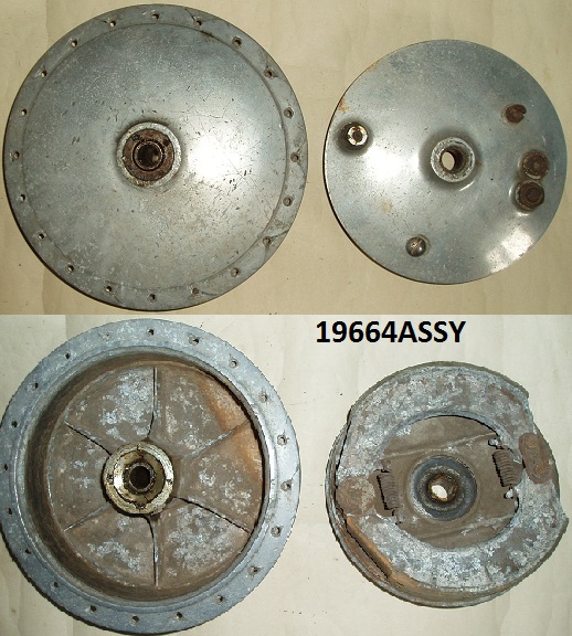 Front wheel hub assembly : Full width alloy hub - Complete less lever : Requires cleaning