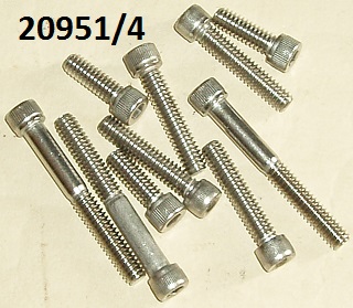 Screw Kit : Timing cover : Set of 10 - Allen screws : Stainless steel