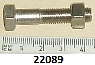 Bolt : Bottom : Rear shock absorber : With nut E3224 - Stainless steel