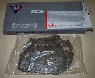 Chain : Rear: 125 links : 1/2in x 5/16in : Cut to length - Elite Motorcycle Chain : ISO10190 standard : 428
