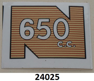 Vynyl sticker : Rear mudguard : 650 Twin - 650cc