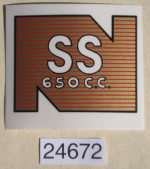 Vynyl sticker : Rear mudguard : 650SS - 650cc