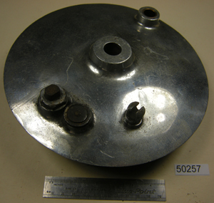 Brake plate : Front : Alloy : No shoes or cam - SLS dished type : 8 inch : 1957 onwards