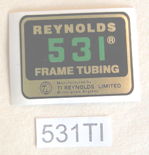 Sticker : Frame - 'Reynolds 531 tubing'