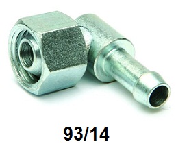 Petrol tap nut with 90deg elbow - 7/16in : Lightweights only