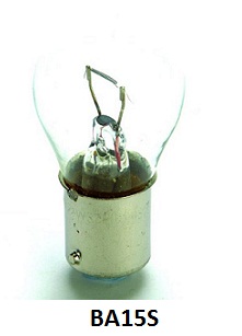 Light bulb : Rear: 6 Volt 5W : Genuine Lucas - Single filament 18mm dia