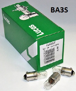 Light bulb : Pilot and instruments : 12 volt 4 watt - Genuine Lucas
