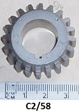 Pinion : Half time : Crankshaft - Single keyway type : Singles only : 0.595 inch thick