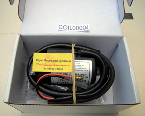 Ignition coil : 12 volt dual output : 4.5 Ohm primary resistance  - Boyer Bransden
