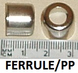 Ferrule : For 1/4 inch I/D pipe : 11mm O/D - Ideal for cloth covered petrol pipe