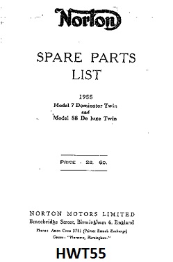 Parts list : Model 7, 88 - Photocopy : 1955