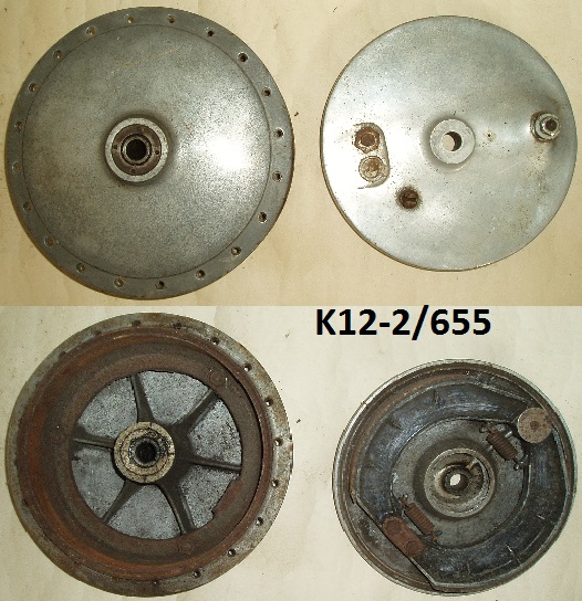 Hub assembly : Front wheel : Including brake plate assembly - Half alloy half steel type