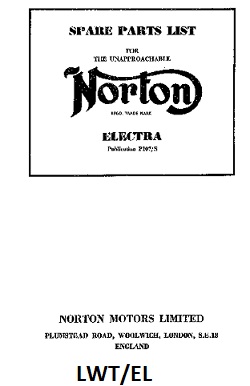 Parts list : Electra - Photocopy : Norton publication P107/S