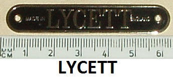 Badge : Lycett saddle - Black and nickle plate