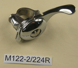 Choke/magneto lever : Replica Doherty - R/Hand : 7/8 inch diameter handlebars : No ball end