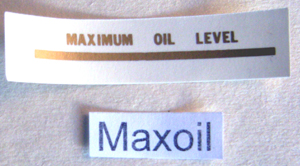 Transfer : Oil tank - 'Maximum oil level' : Water type