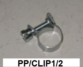 Petrol pipe clip : 1/2in diameter pipe - 
