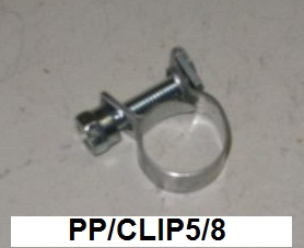 Petrol pipe clip : 5/8in diameter pipe - 