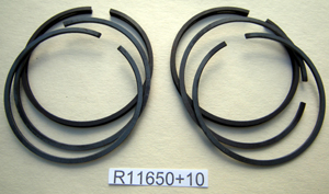 Piston rings : Engine set : Jubilee : 60mm : + 0.010 inch - Genuine Hepolite : NOS shop soiled