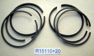 Piston rings : Engine set : Navigator - + 0.020 inch : Genuine Hepolite