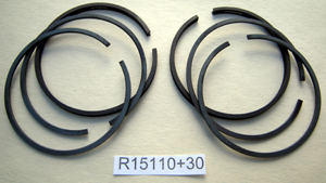 Piston rings : Engine set : Navigator - + 0.030 inch : Genuine Hepolite