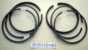 Piston rings : Engine set : Navigator - + 0.040 inch : Genuine Hepolite