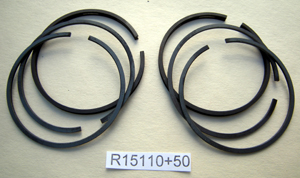 Piston rings : Engine set : Navigator - + 0.050 inch : Genuine Hepolite