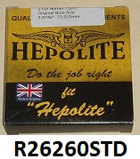 Piston ring set : Engine set : 73mm Standard bore : 750cc - Genuine Hepolite : Made in England