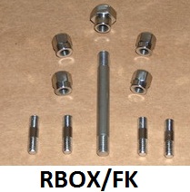Rocker cover fixing kit : Stainless steel - Nuts and studs for Heavyweight Twins: Alloy head only!