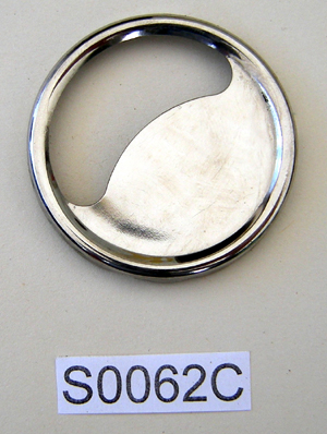 Ammeter cover : Stainless steel (use with S0062 ammeter) - Wipac : Ammeter retaining : Pattern